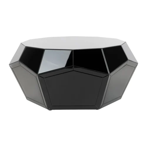 Table basse miroir noir Dayton facettes taillées Ethan Chloé 99 cm — vue 2