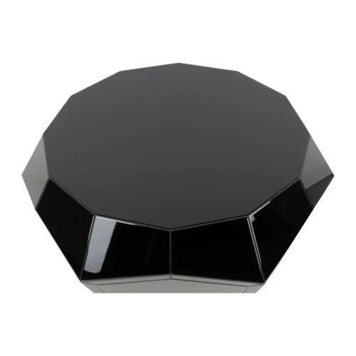 Table basse miroir noir Dayton facettes taillées Ethan Chloé 99 cm — vue 3