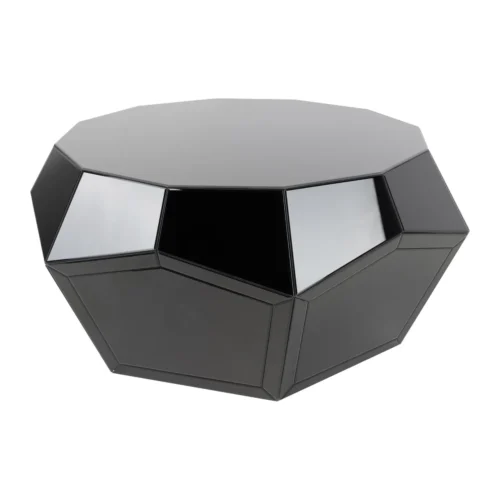 Table basse miroir noir Dayton facettes taillées Ethan Chloé 99 cm — vue 4
