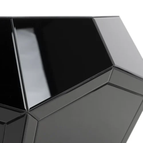 Table basse miroir noir Dayton facettes taillées Ethan Chloé 99 cm — vue 5