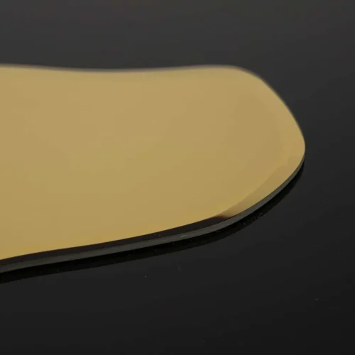 Table basse miroir noir et doré plateau en vagues Ethan Chloé 100 cm — vue 5