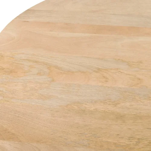 Table basse ovale bois de manguier Myra joues cannelées Ethan Chloé 140 cm — vue 9