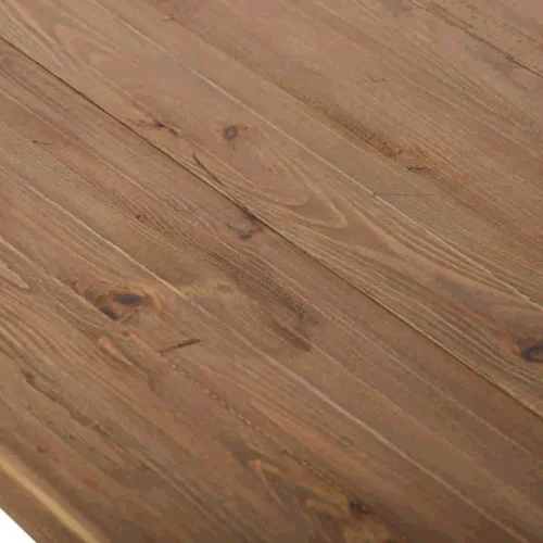 Table basse pin recyclé Bacolod pieds sculptés dans le tronc Ethan Chloé 135 cm — vue 6
