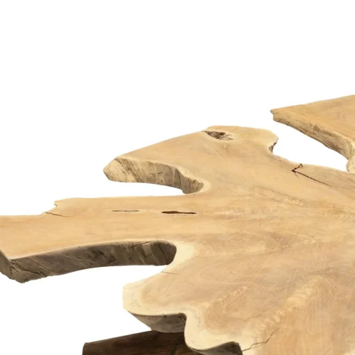 Table basse racine de teck Owiot plateau à contours libres Ethan Chloé 160 cm — vue 4