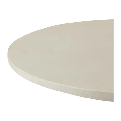Table basse ronde aspect pierre claire base cannelée Ethan Chloé 78 cm — vue 5