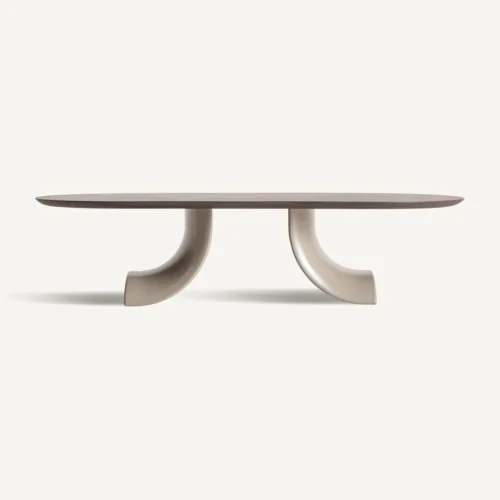 Table basse Tesila ovale gris Vical Home