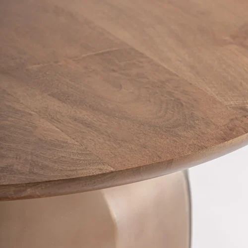 Table basse verre marron et bois de manguier Vical Home — vue 2