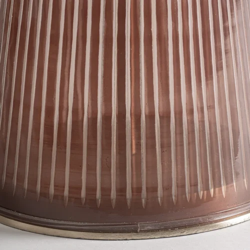 Table basse verre marron et marbre blanc Vical Home — vue 4