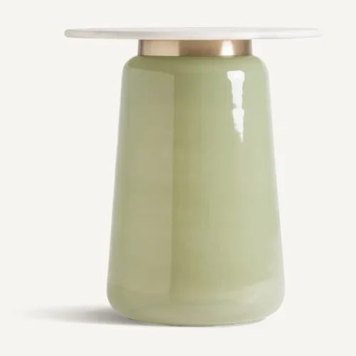 Meubles Vical Home Table basse verre pistache et marbre blanc Vical Home