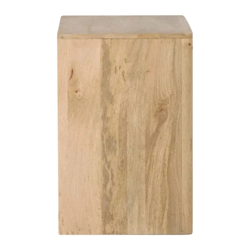 Table de chevet bois de manguier Felo tiroir et niche Ethan Chloé 55 cm — vue 5