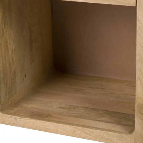 Table de chevet bois de manguier Felo tiroir et niche Ethan Chloé 55 cm — vue 9