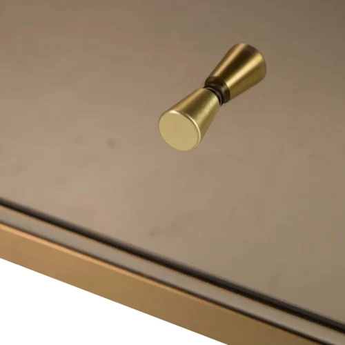 Table de chevet miroir champagne Prestine 2 tiroirs dorés Ethan Chloé 65 cm — vue 10