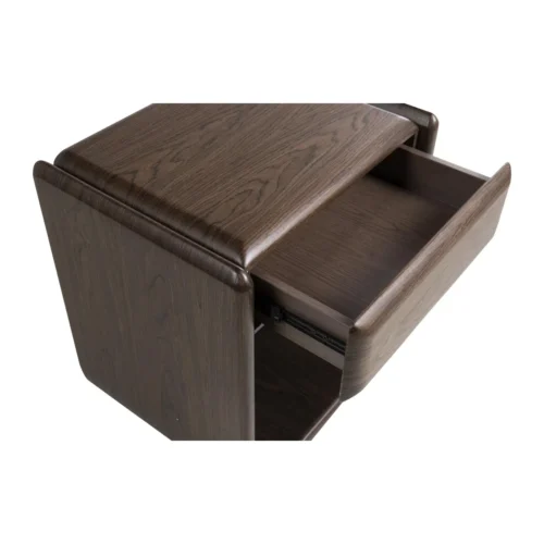 Table de chevet plaqué noyer foncé Ligna arche ouverte Ethan Chloé 51 cm — vue 4