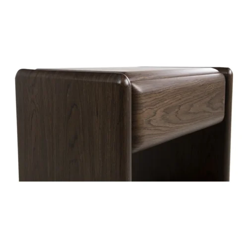 Table de chevet plaqué noyer foncé Ligna arche ouverte Ethan Chloé 51 cm — vue 6