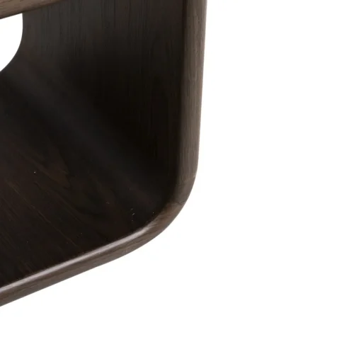 Table de chevet plaqué noyer foncé Ligna arche ouverte Ethan Chloé 51 cm — vue 8