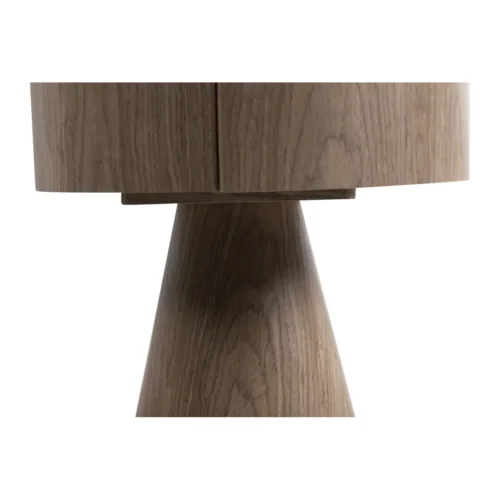Table de chevet plaqué noyer pied évasé Ligna un tiroir Ethan Chloé 52 cm — vue 7