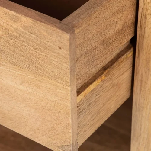 Table de chevet plateau marbre Felo bois de manguier Ethan Chloé 55 cm — vue 9