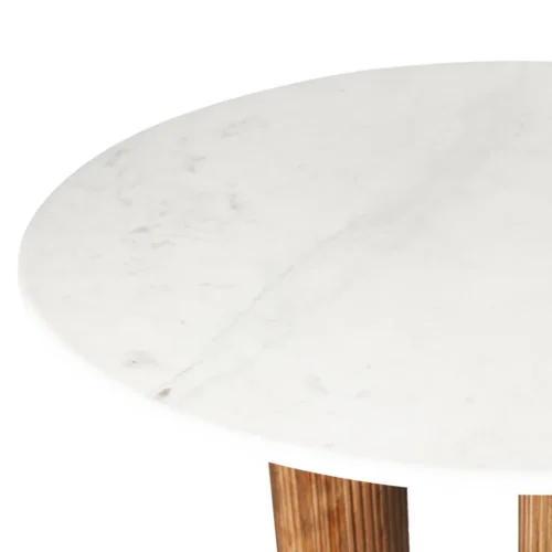 Table Repas Lecce Marbre Blanc Athezza — vue 2