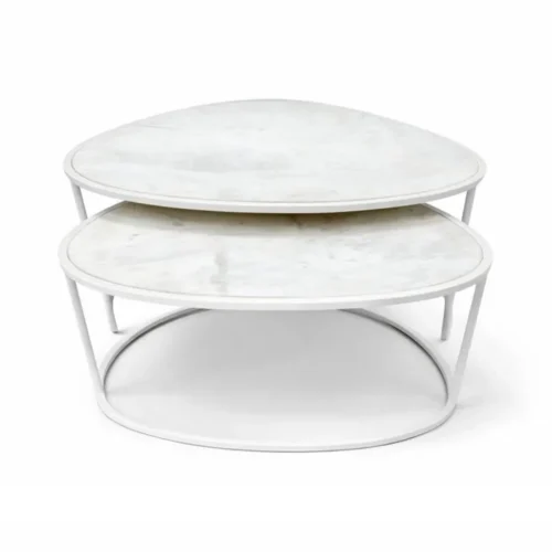 Tables Basses Alba Blanc Athezza — vue 2