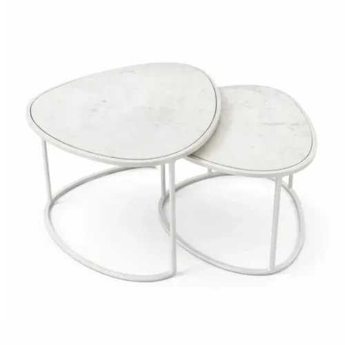 Tables Basses Alba Blanc Athezza — vue 3