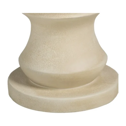 Bout de canapé balustre aspect pierre beige clair tourné Ethan Chloé 46 cm — vue 6