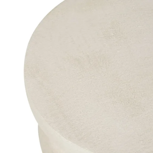 Bout de canapé aspect pierre crème à renflement sphérique Ethan Chloé 57 cm — vue 4