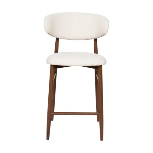 Tabouret Bar Georgia Beige Pied Noyer Athezza — vue 2