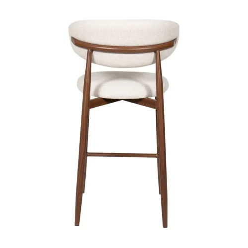 Tabouret Bar Georgia Beige Pied Noyer Athezza — vue 5