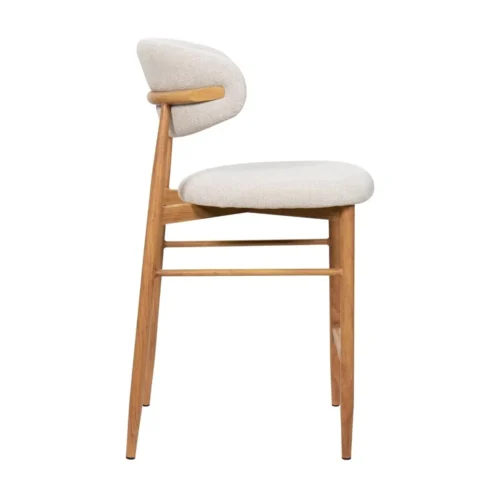 Tabouret Bar Georgia Beige Pied Naturel Athezza — vue 3