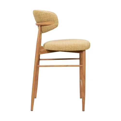 Tabouret Bar Georgia Moutarde Pied Naturel Athezza — vue 4