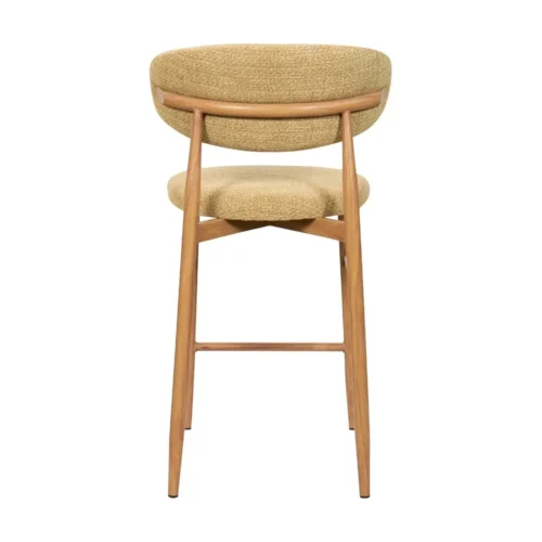 Tabouret Bar Georgia Moutarde Pied Naturel Athezza — vue 6