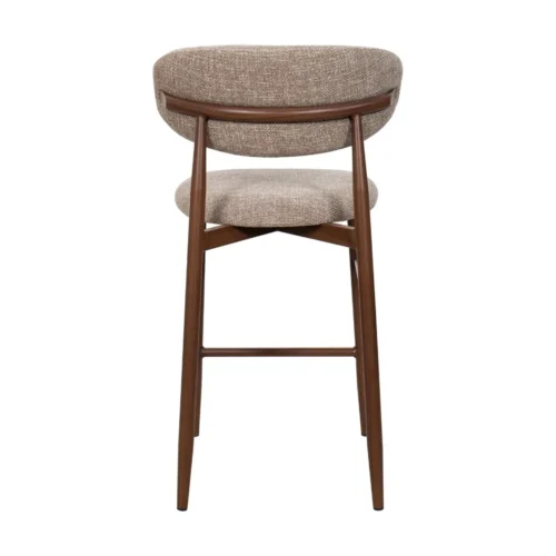 Tabouret Bar Georgia Taupe Pied Noyer Athezza — vue 5