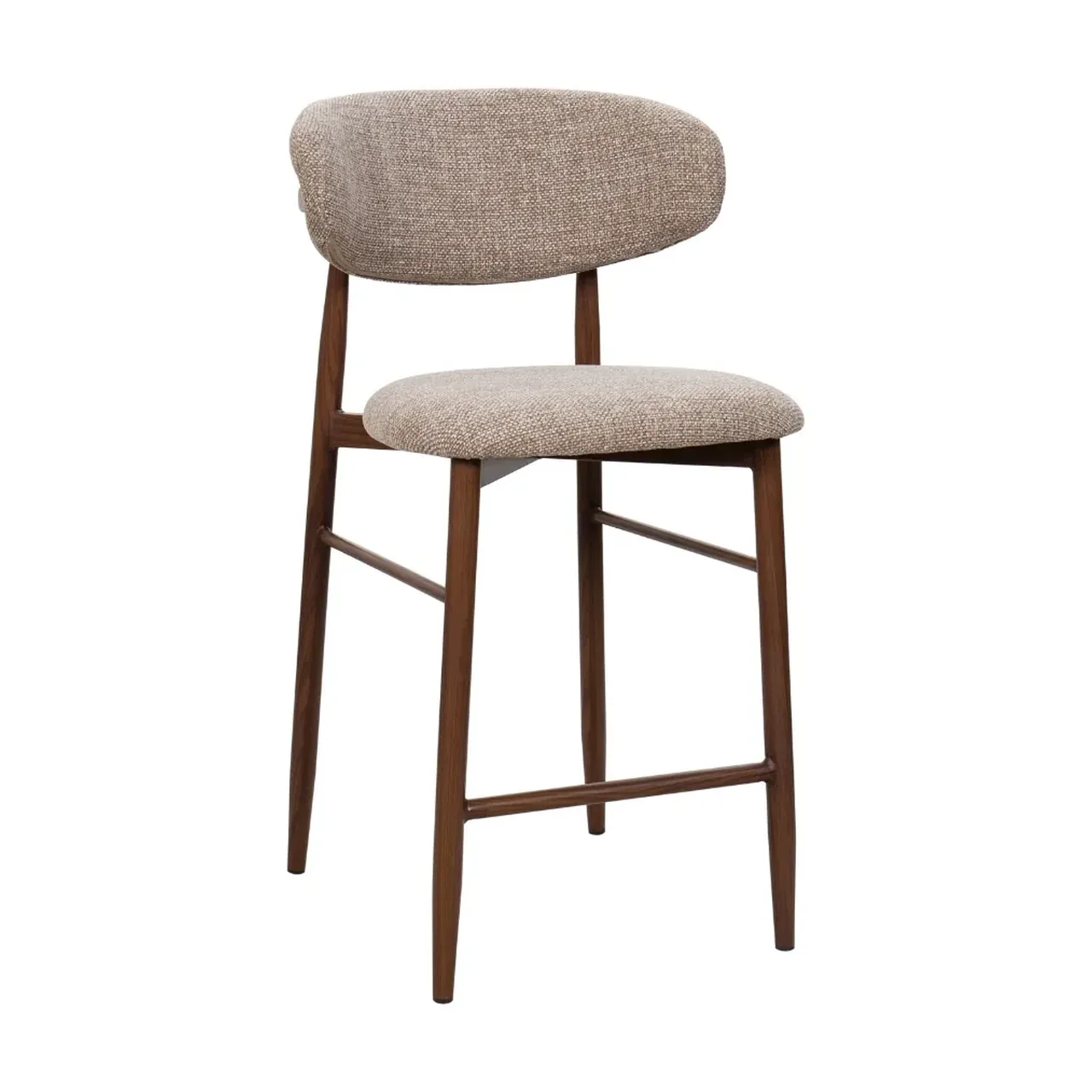 Tabouret Bar Georgia Taupe Pied Noyer Athezza