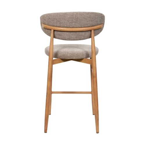 Tabouret Bar Georgia Taupe Pied Naturel Athezza — vue 5