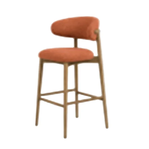 Tabouret de bar frêne assise ronde dossier arrondi Ethan Chloé 107 cm — vue 3