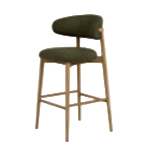 Tabouret de bar frêne assise ronde dossier arrondi Ethan Chloé 107 cm — vue 4