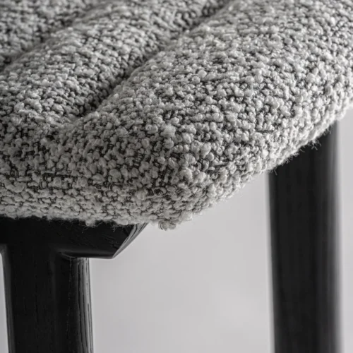 Tabouret haut Jacquard orme noir et gris Vical Home — vue 5