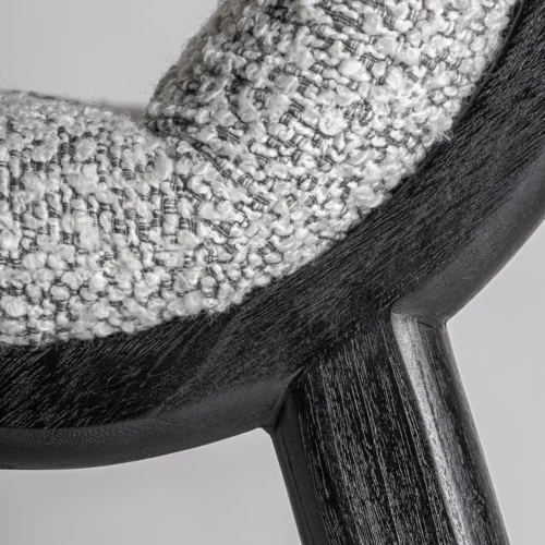 Tabouret haut Jacquard orme noir et gris Vical Home — vue 8