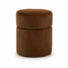 tabouret victoria fausse fourrure chocolat athezza