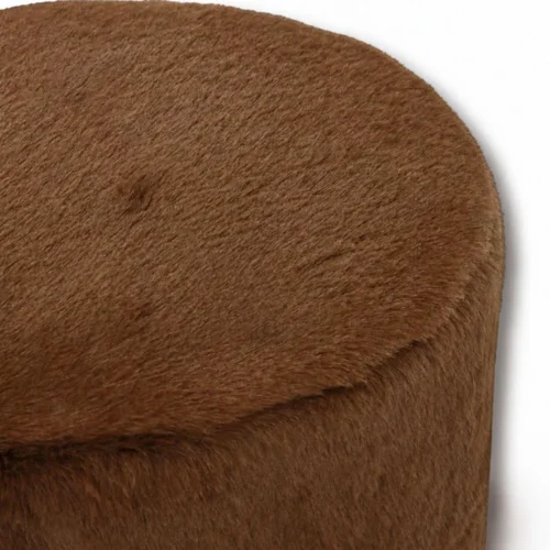 Tabouret Victoria Fausse Fourrure Chocolat Athezza — vue 4