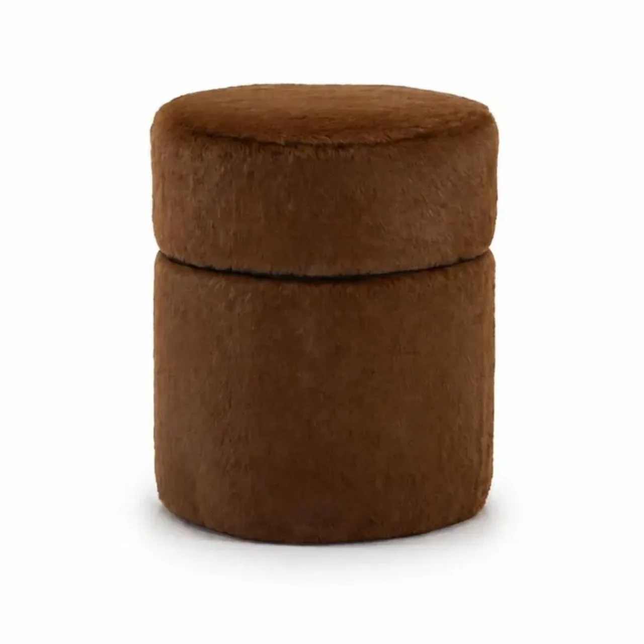Tabouret Victoria Fausse Fourrure Chocolat Athezza