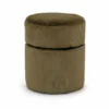 tabouret victoria fausse fourrure kaki athezza