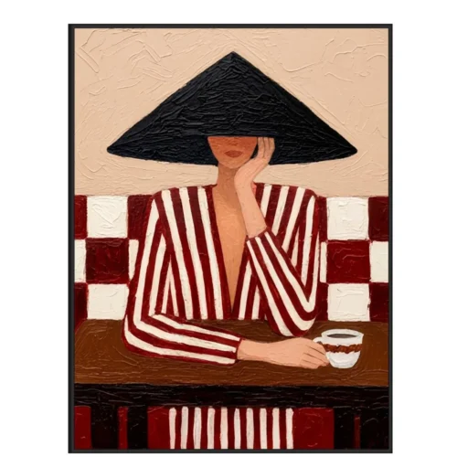 Toile Encadrée Attitude Cadre Noir Athezza