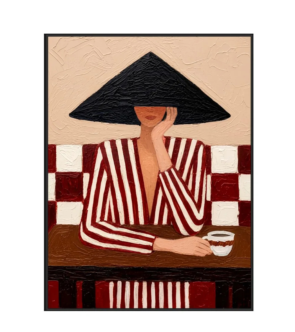 Toile Encadrée Attitude Cadre Noir Athezza