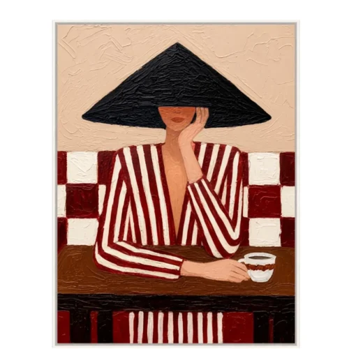 Toile Encadrée Attitude Cadre Blanc Athezza