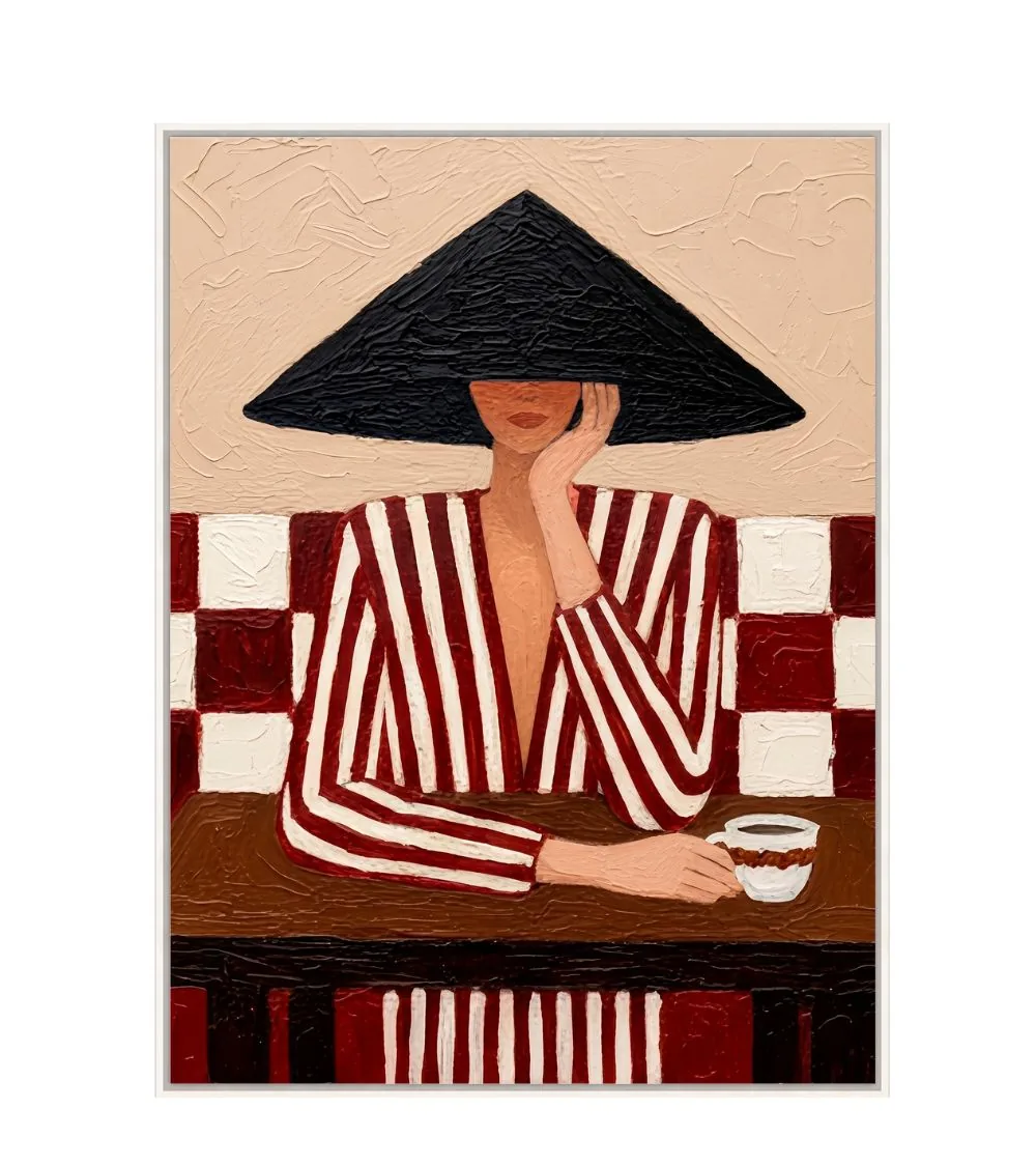 Toile Encadrée Attitude Cadre Blanc Athezza