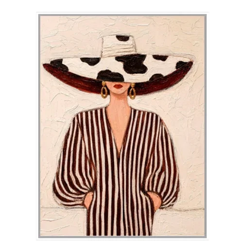 Toile Encadrée Audace Cadre Blanc Athezza