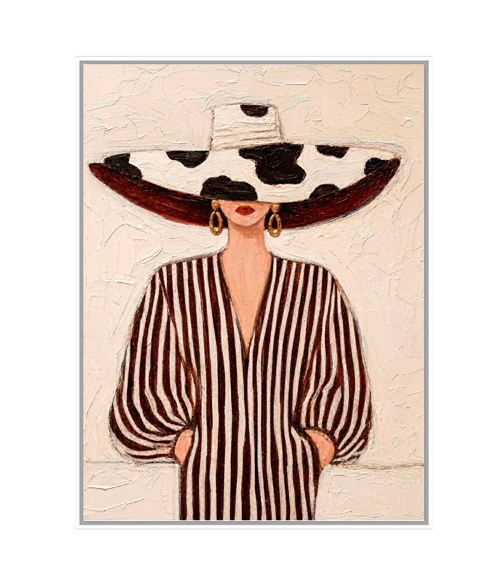 Toile Encadrée Audace Cadre Blanc Athezza