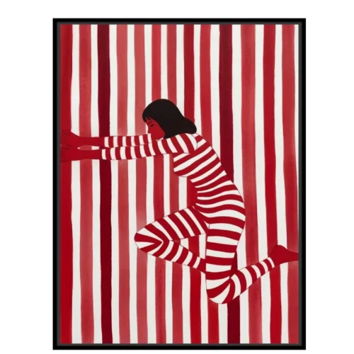 Décoration murale Toile Encadrée Boléro Tissu Velours Cadre Noir Athezza