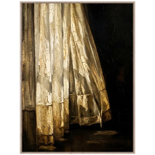 Décoration Athezza Toile Encadrée Diaphane Tissu Velours Athezza